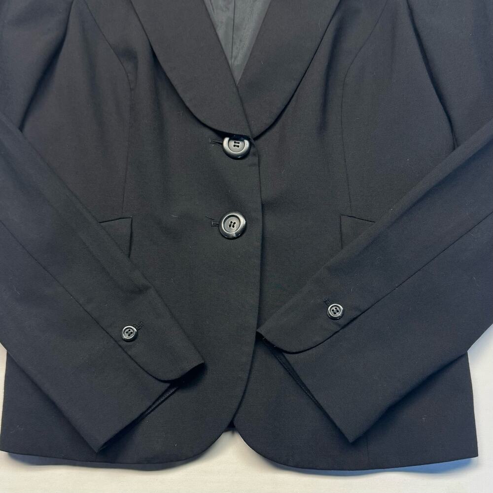 Semantiks Fitted Wool Dressy Holiday Career Work Lined Jacket Black Women 10 - Picture 8 of 10